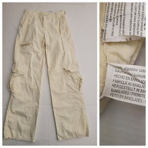 Zara Cream Straight Leg Pants